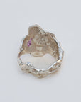 Sneer Silver and Ruby Ring