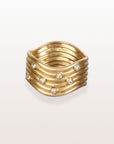 Linked Stacking Ring with Diamonds