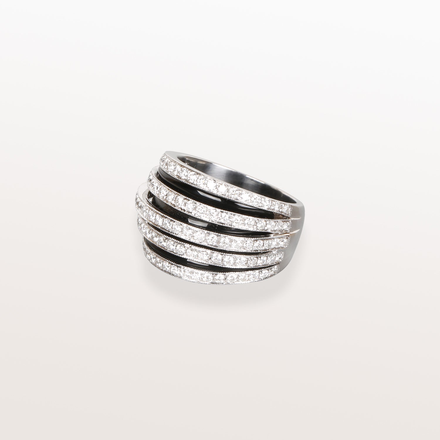 Earth Dome Ring with Black Onyx & Diamonds