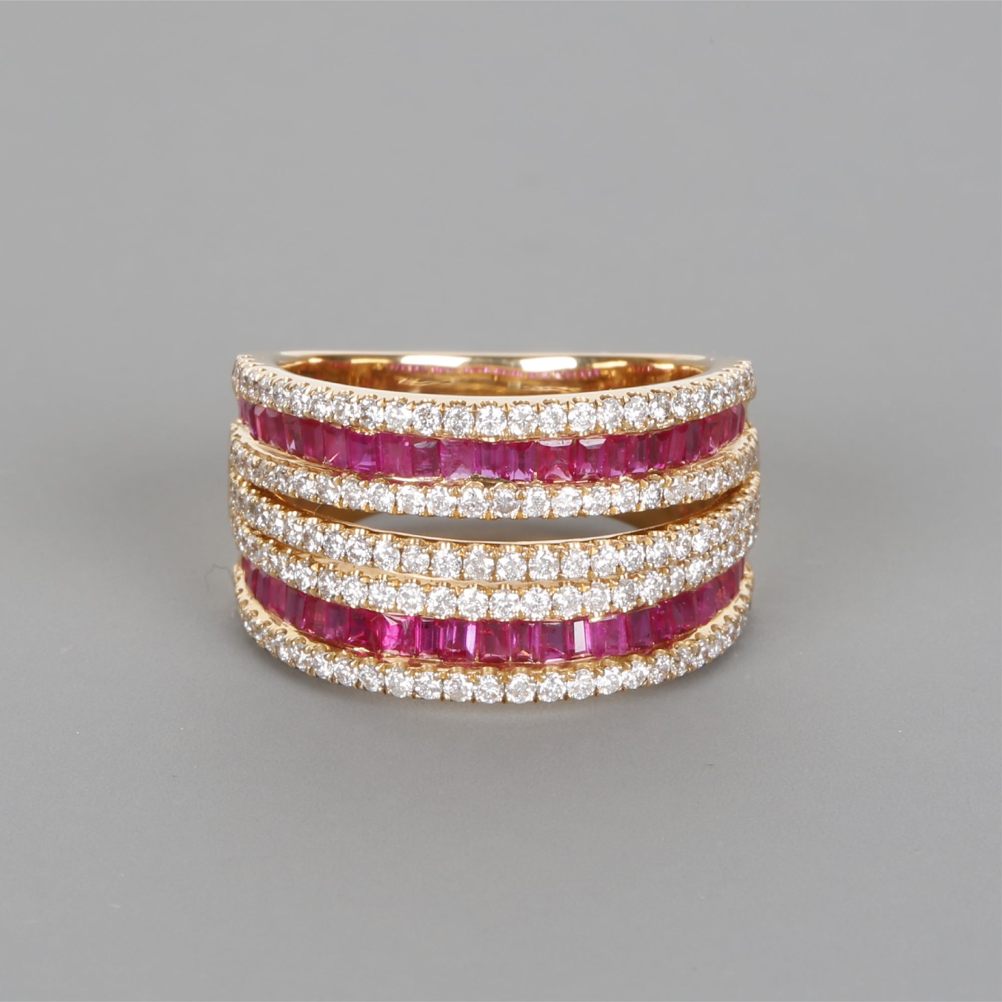 Ruby & Diamond Orbit Ring
