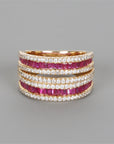 Ruby & Diamond Orbit Ring