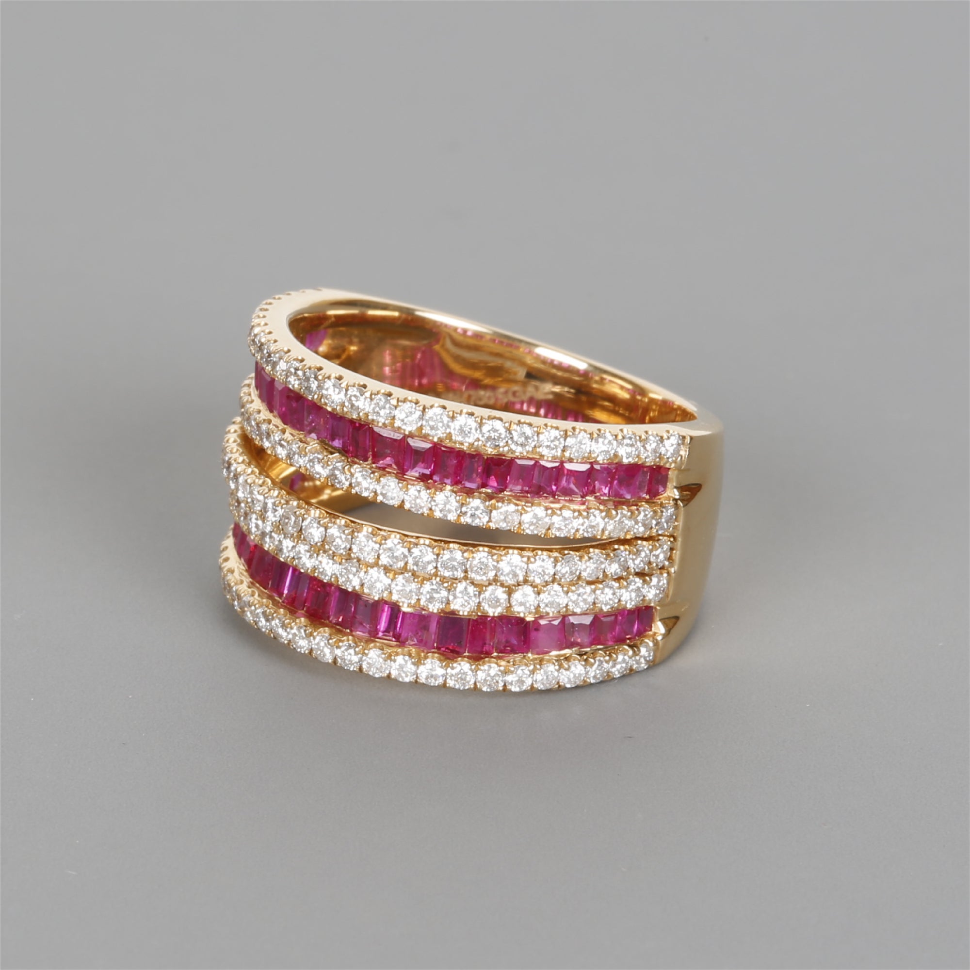 Ruby & Diamond Orbit Ring