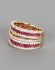 Ruby & Diamond Orbit Ring
