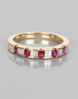 Ruby & Diamond Eternity Band