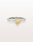 Happy Heart Yellow & White Diamonds Ring