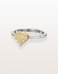 Happy Heart Yellow & White Diamonds Ring