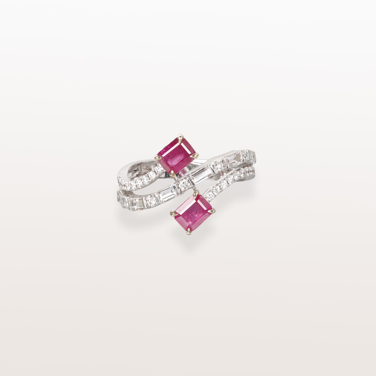 Grass Seed Ruby & Diamond Ring