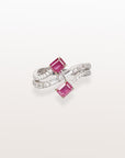 Grass Seed Ruby & Diamond Ring
