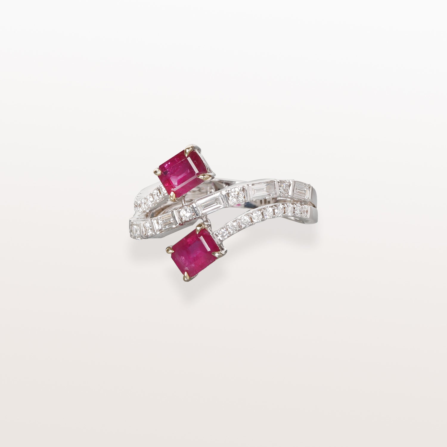 Grass Seed Ruby & Diamond Ring