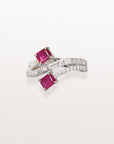 Grass Seed Ruby & Diamond Ring