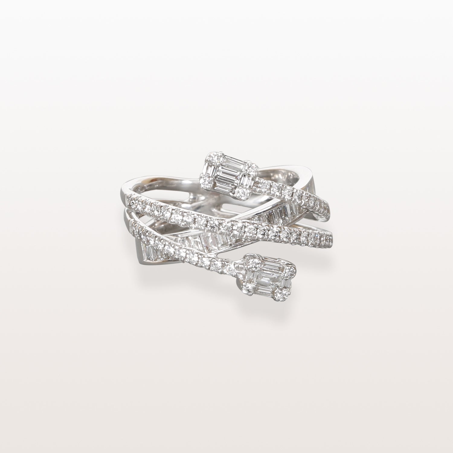Crossover Diamond Ring