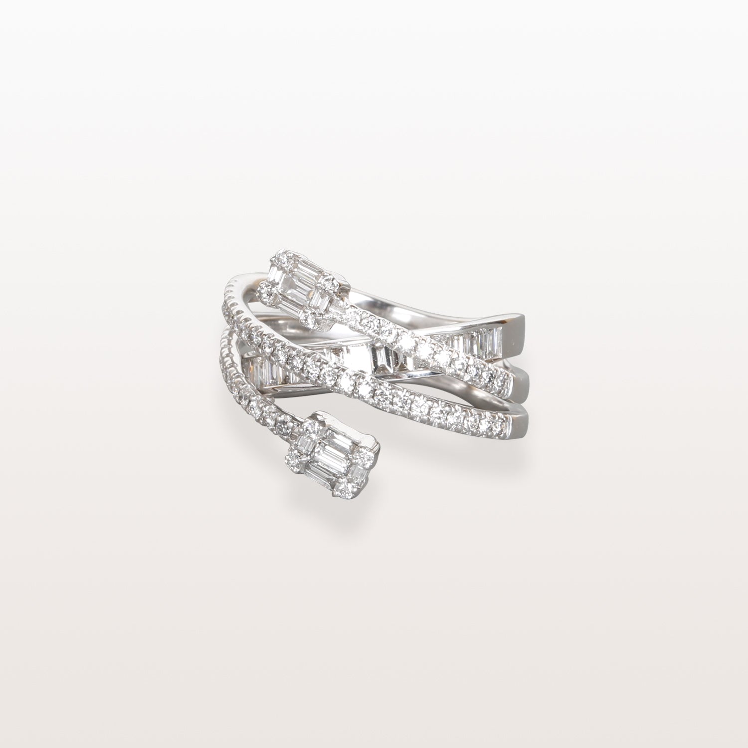 Crossover Diamond Ring