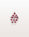 Leaf Shape Ruby & Diamond Ring