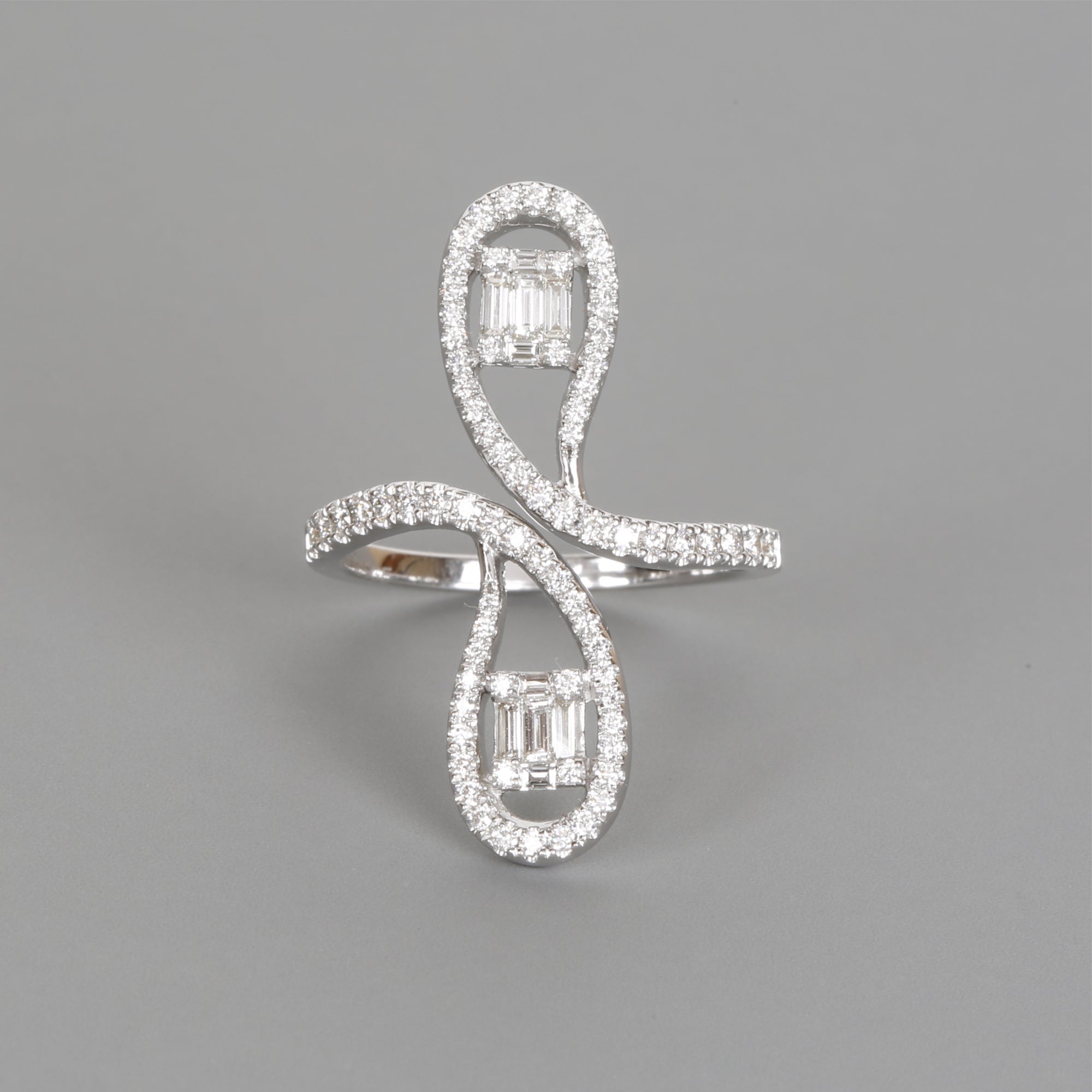 Two Pear Shape Diamond Ring