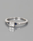 Square shape Diamond & Sapphire Ring