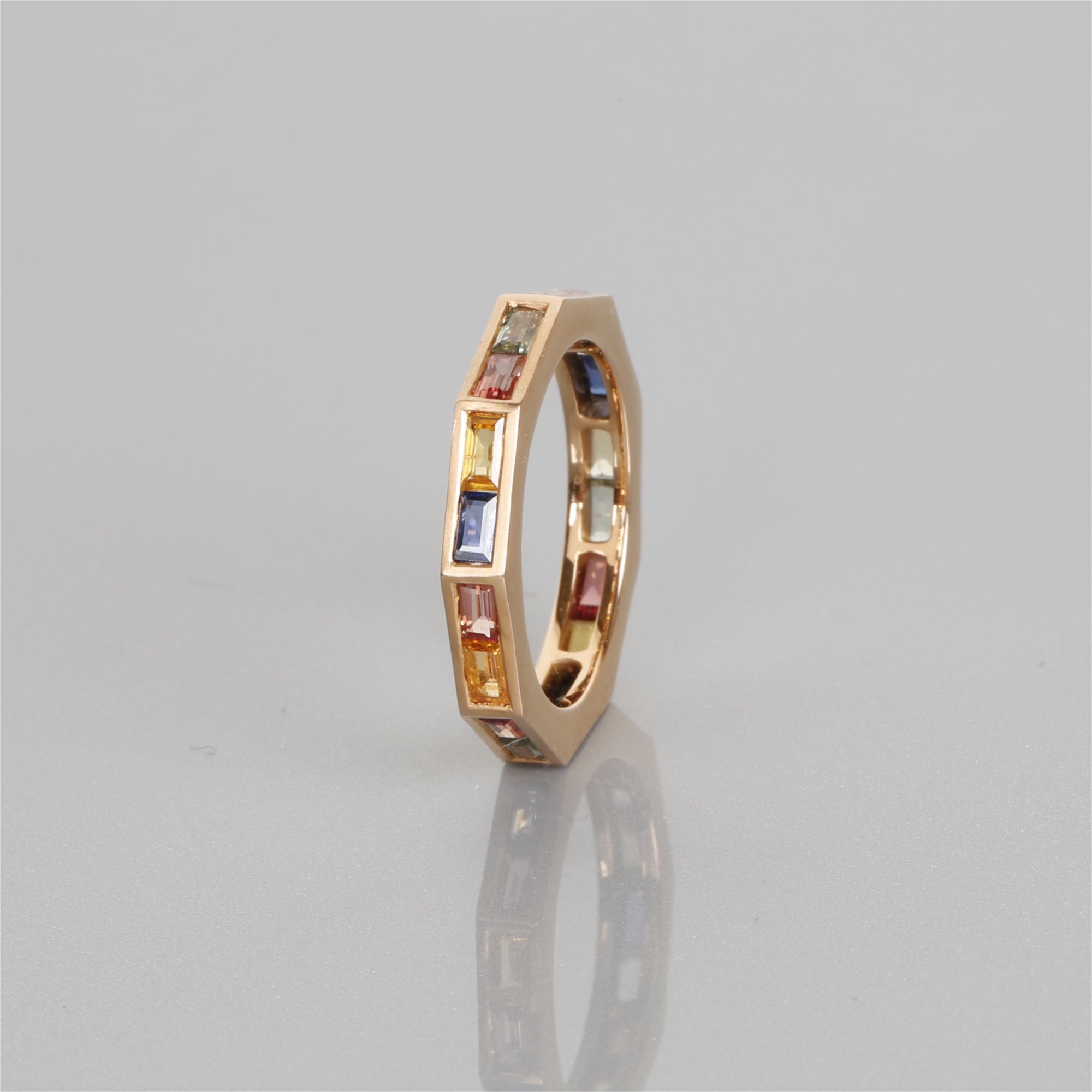 Rainbow Sapphire Band