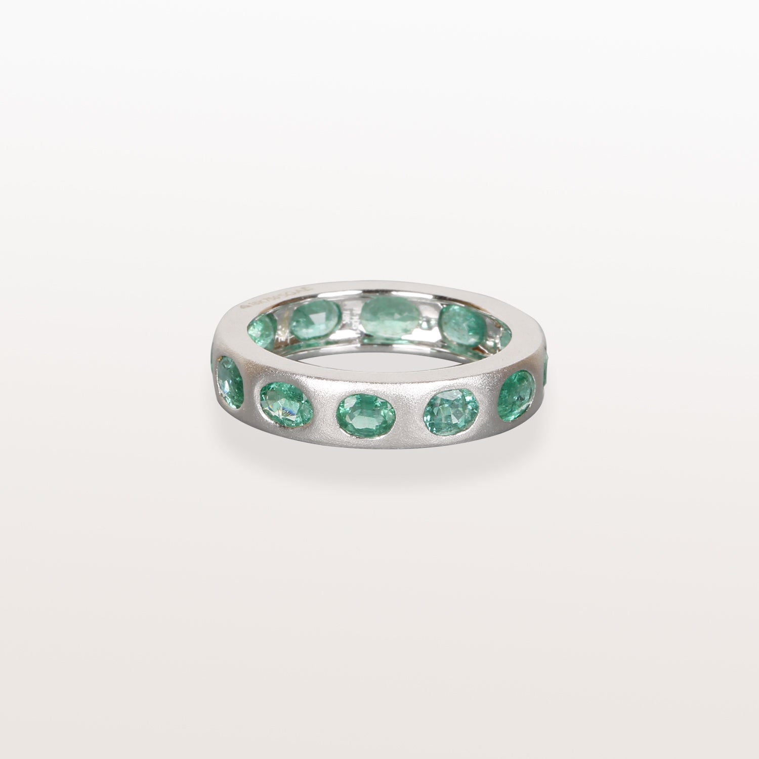 Emerald Bezel Set Ring