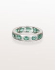 Emerald Bezel Set Ring