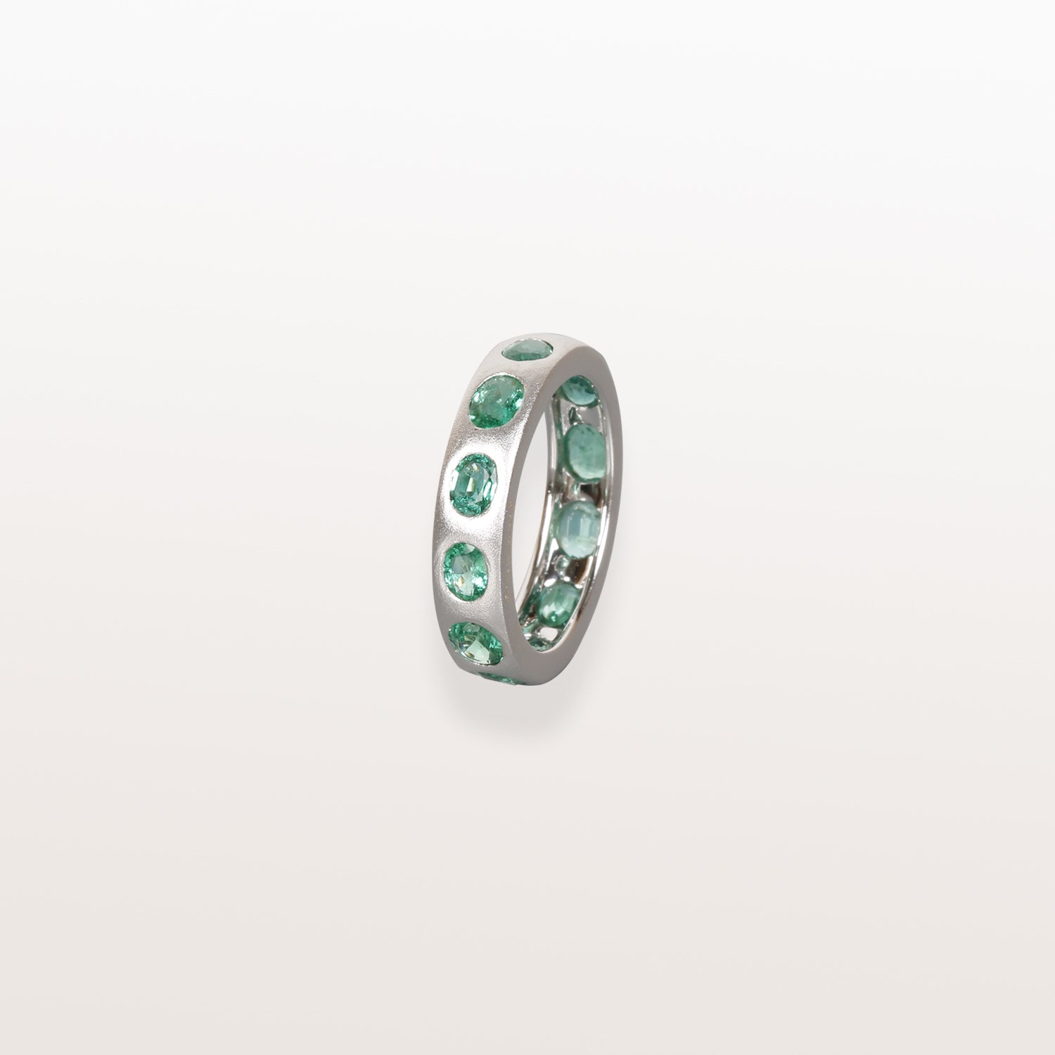 Emerald Bezel Set Ring