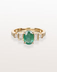 Art Deco Emerald & Diamond Ring