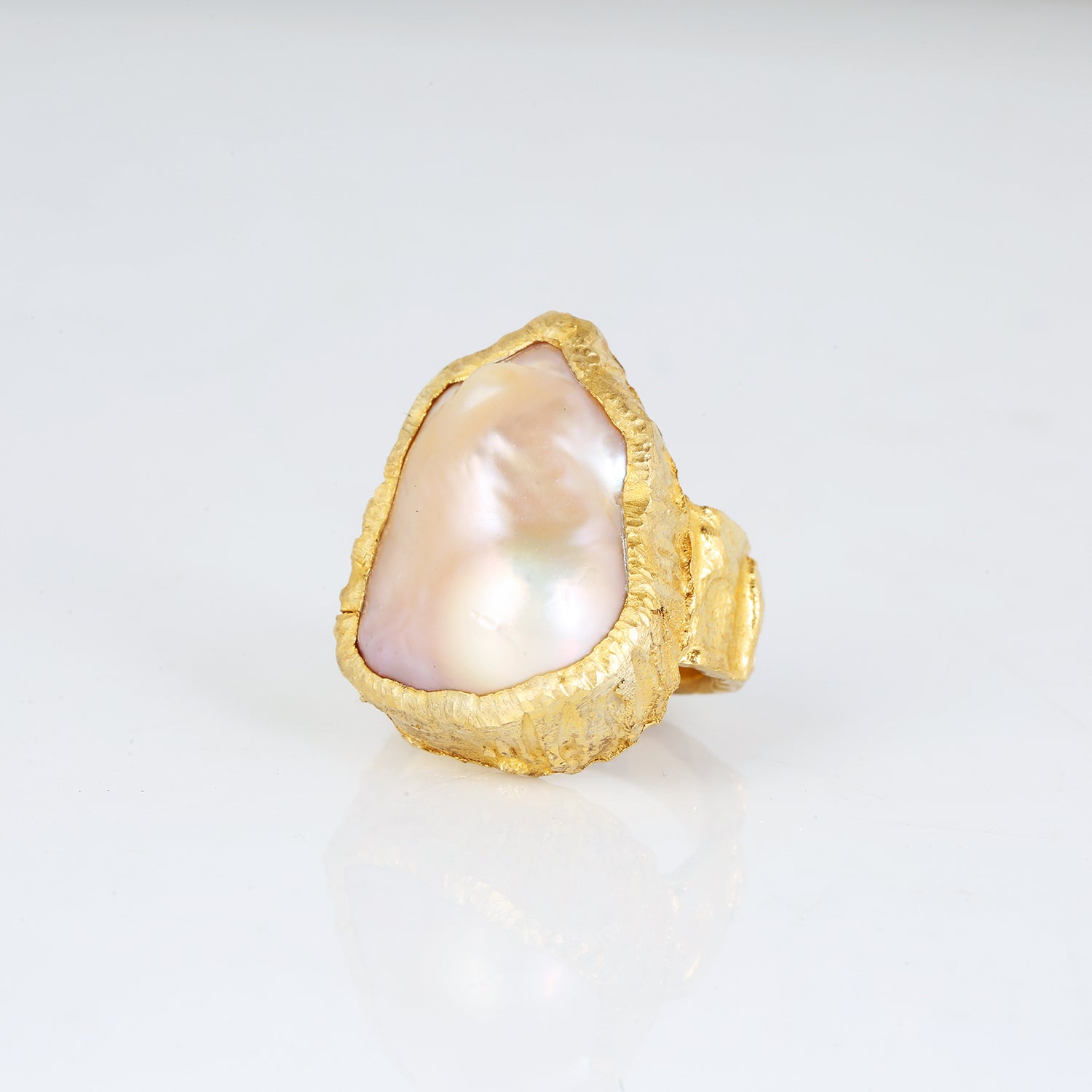 Lois 18K Gold Plated Silver 925 Pearl Ring