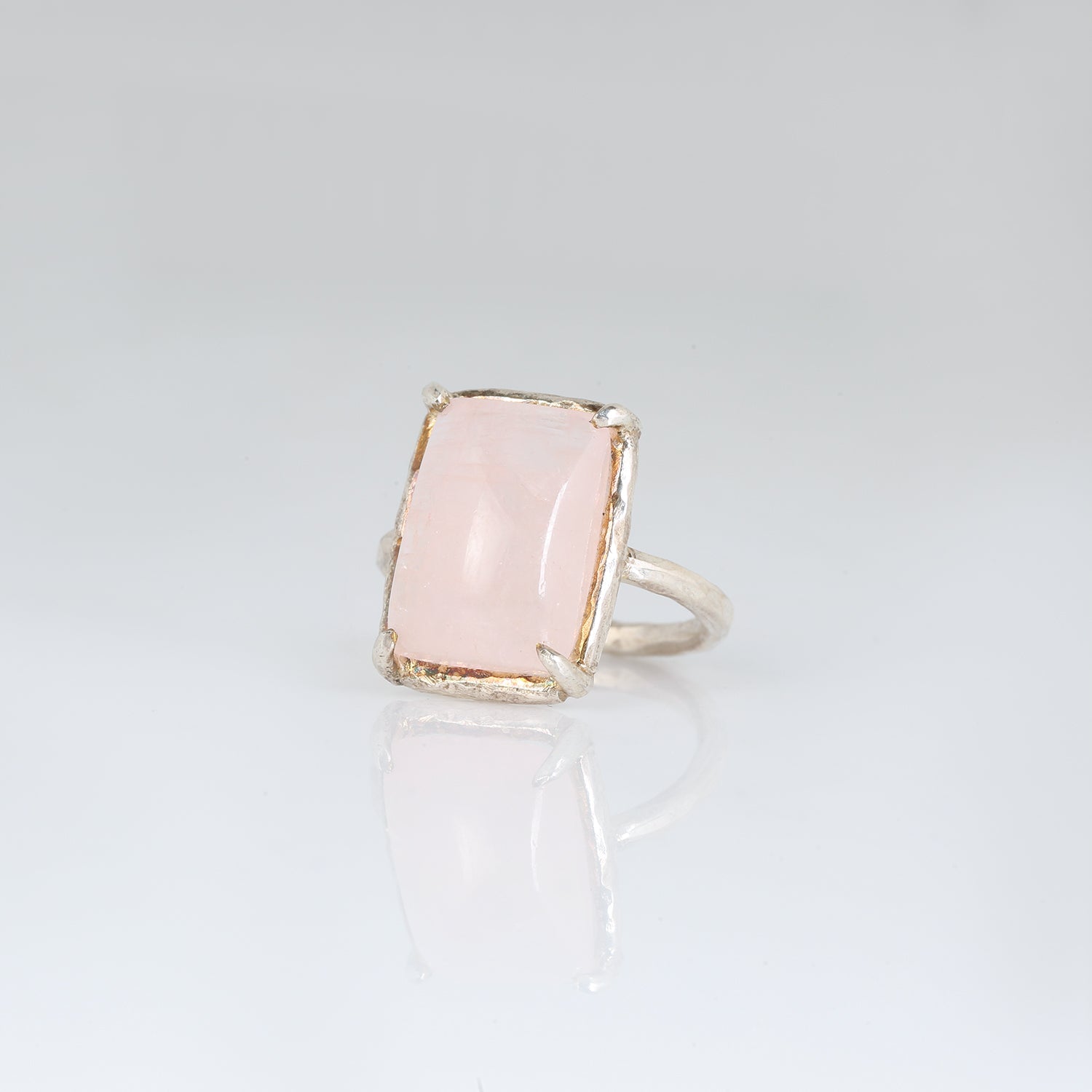 Candace Morganite Silver 925 Rings