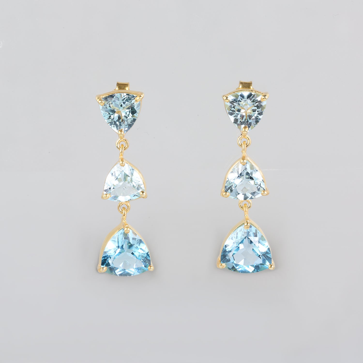 Pina Blue Topaz Silver 925 Earrings