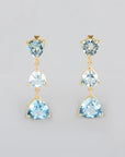 Pina Blue Topaz Silver 925 Earrings