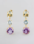 Filiya Colorstone 18k Gold Plated Silver 925 Earrings