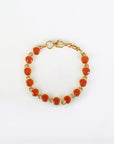 Citrus Carnelian 18k Gold Plated Silver 925 Bracelet
