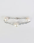 Pellet Pearl and Blue Topaz Silver 925 Bracelet