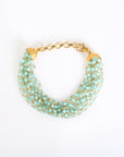 Beady Gemstone 18k Gold Plated Silver 925 Bracelet
