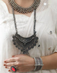 Festive Handcrafted Silver Necklace