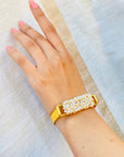 Gemstone 18k Gold Plated Silver 925 Beads Pearl Bracelet