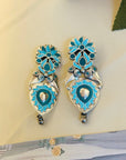 Festive Enamel Silver 925 Earrings
