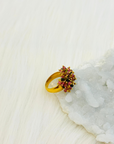 Pink Hues Beads Silver 925 Ring