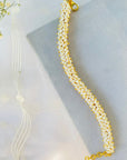 gemstone Pearl 18k Gold Plated Silver 925 Bracelet
