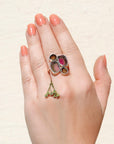 Natural Tourmaline Ring in 925 Silver Premium