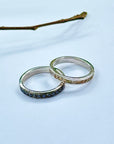 Minimal bands modern everyday style Diamonds Silver 925 Band Ring