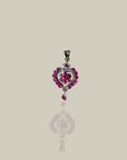 Cordelia Ruby Sterling Silver Heart Love Pendant