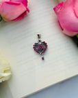 Cordelia Ruby Sterling Silver Heart Love Pendant