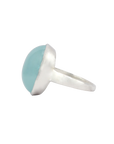Aquamarine ring in sterling silver