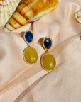 Mirai Sapphire 18K Gold Plated Silver 925 Earrings