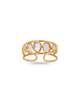 White Sapphire 18K Gold Ring