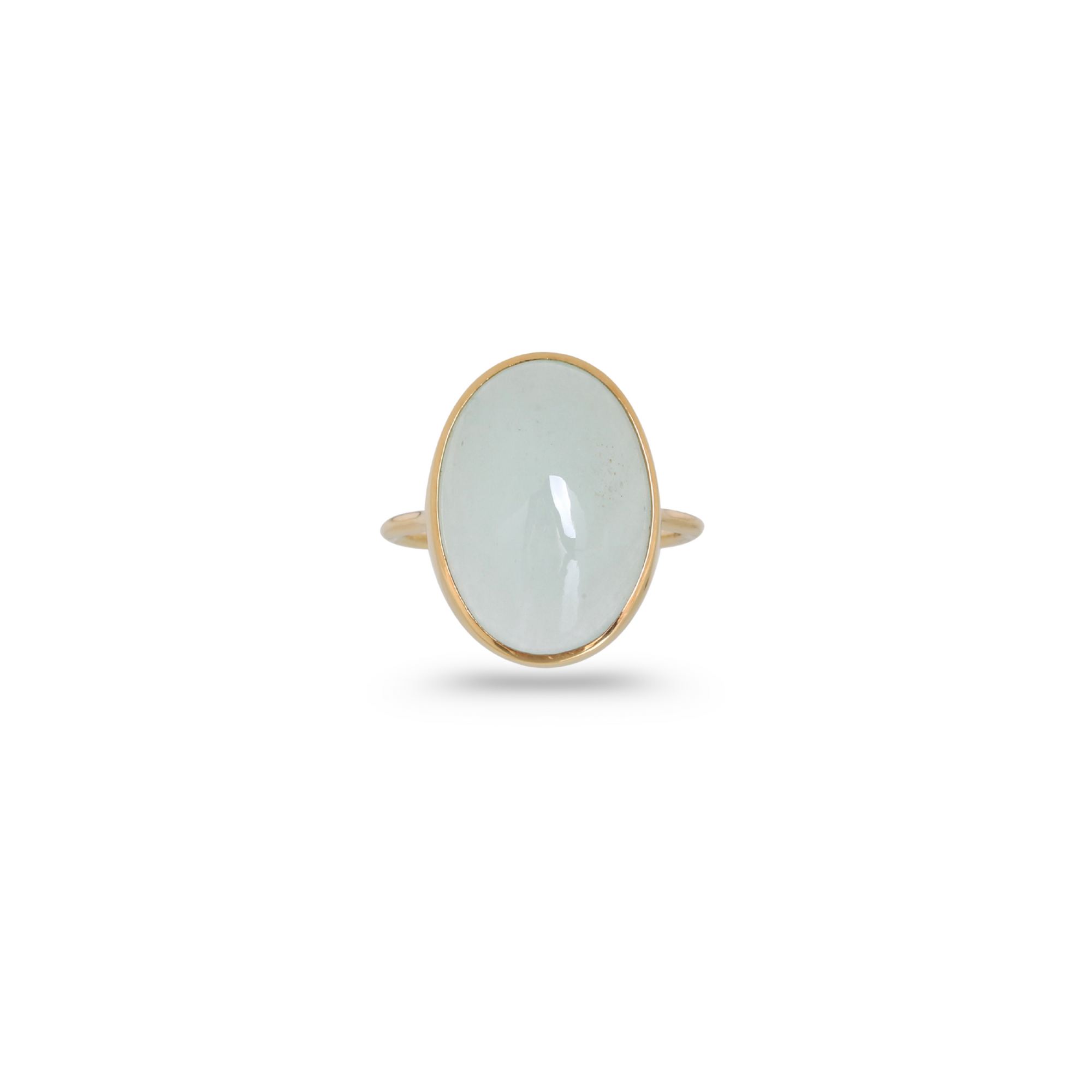 Aquamarine Oval 18K Gold Ring