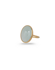 Aquamarine Oval 18K Gold Ring