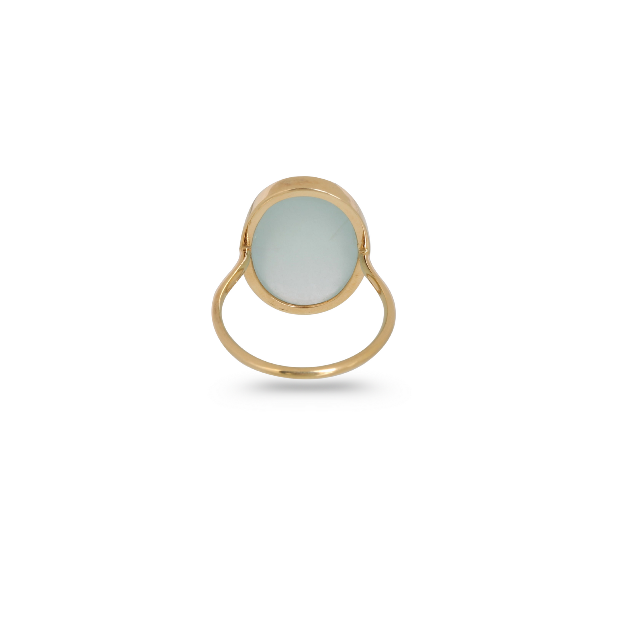 Aquamarine Oval 18K Gold Ring