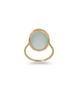 Aquamarine Oval 18K Gold Ring