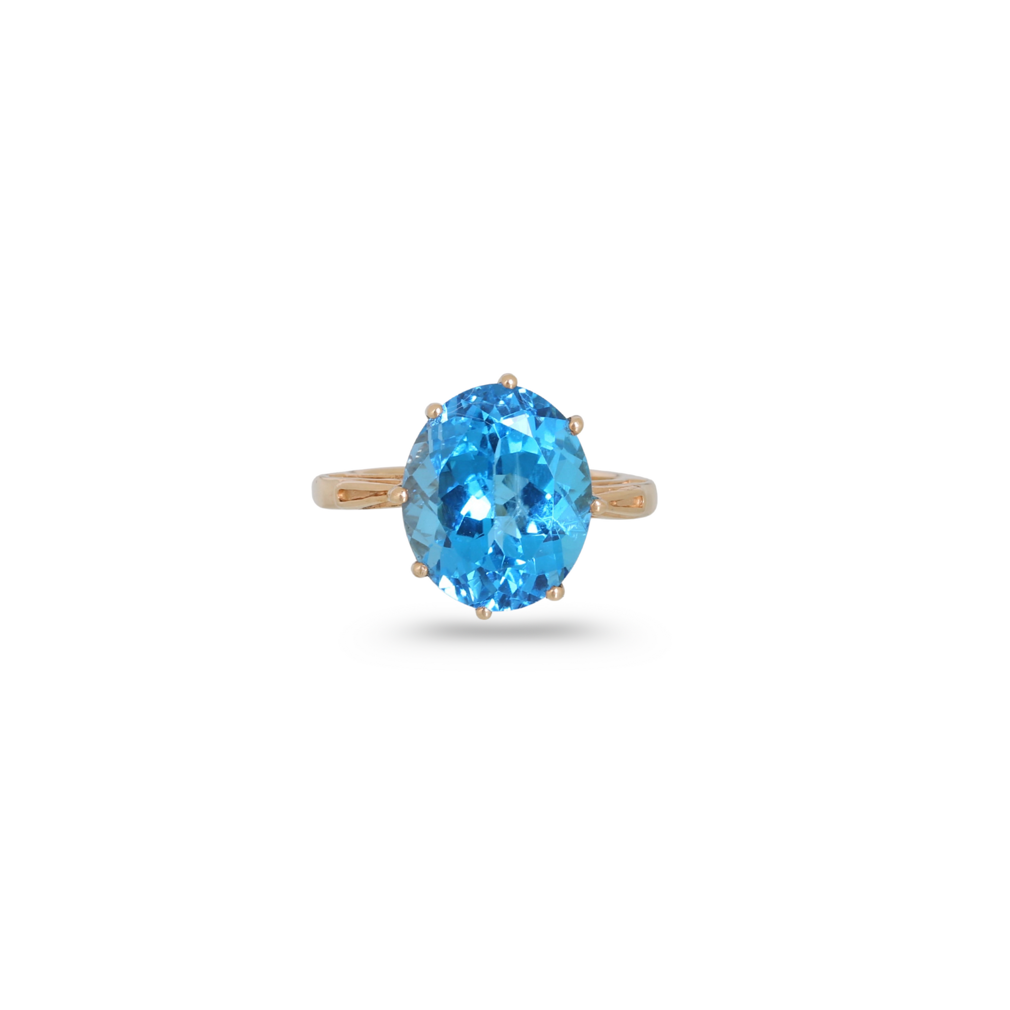 Blue Topaz 14K Gold Ring