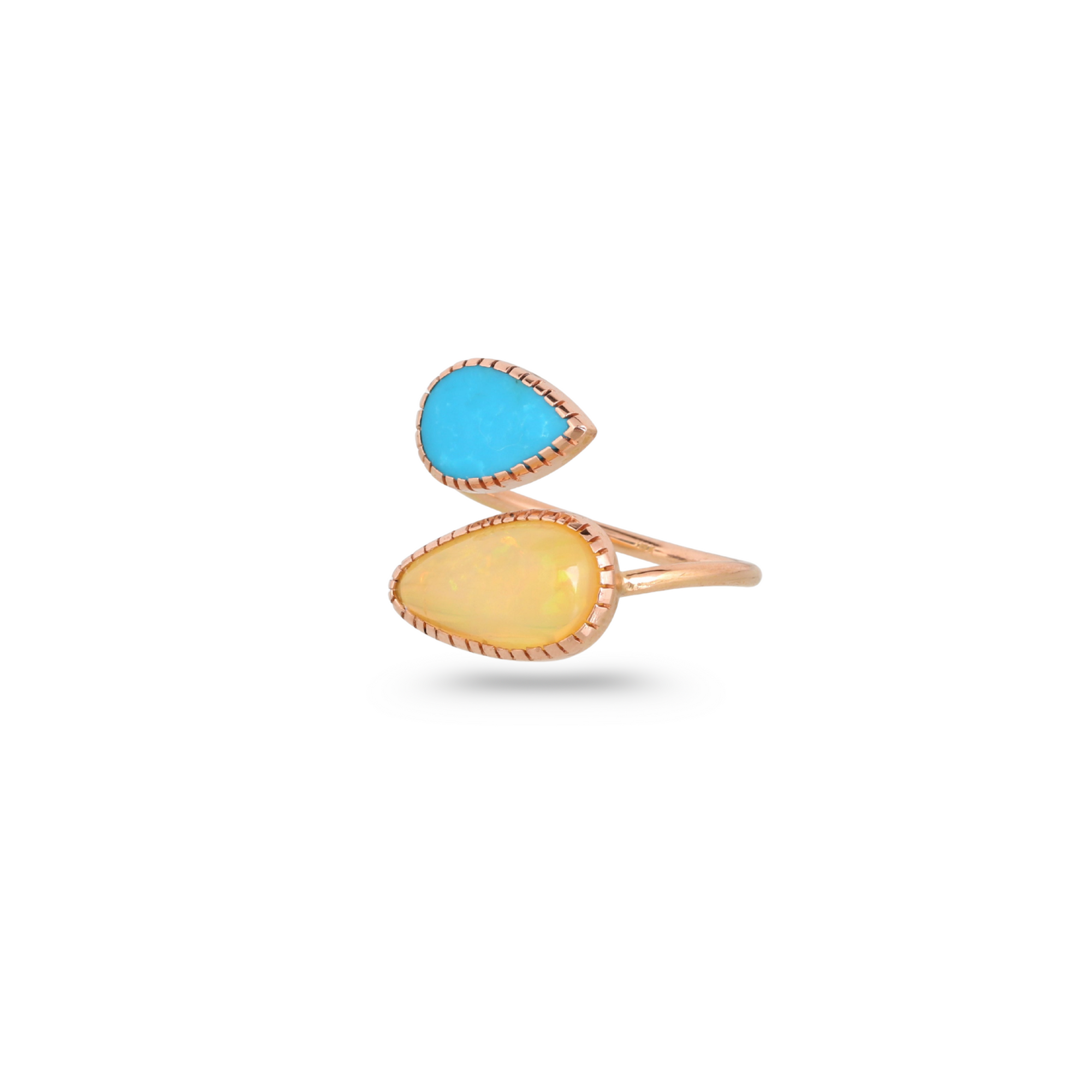 Opal and Turquoise 18K Gold Ring